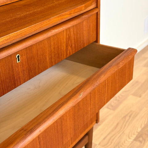 Secretary cabinet in teak, 1950s-60s, Denmark - Beyo Vintage