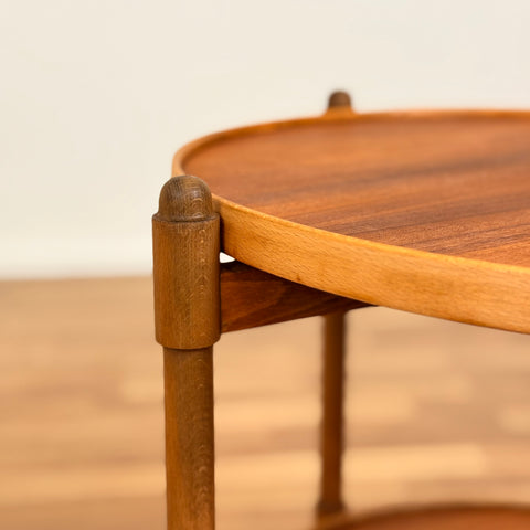 Serving trolley in teak and beech, 1950s-60s, Sweden