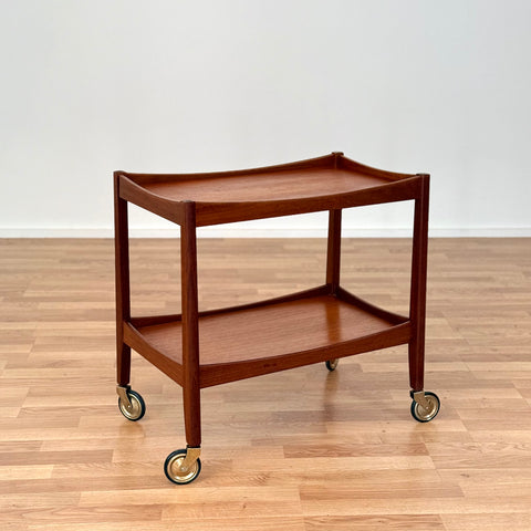 Serving trolley in teak by Opal, 1950s-60s, Germany - Beyo Vintage