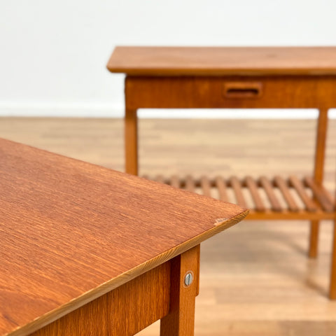 Set of 2 bedside tables in teak, 1950s-60s, Sweden - Beyo Vintage