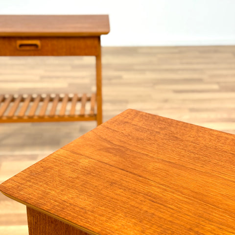 Set of 2 bedside tables in teak, 1950s-60s, Sweden - Beyo Vintage