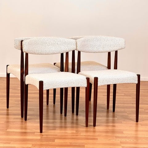 Set of 4 dining chairs in rosewood, 1950s-60s, Denmark - Beyo Vintage