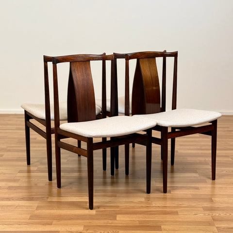 Set of 4 dining chairs in rosewood, 1950s-60s, Denmark - Beyo Vintage