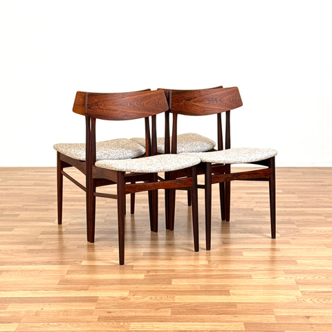 Set of 4 dining chairs in santos rosewood, 1950s-60s, Denmark - Beyo Vintage