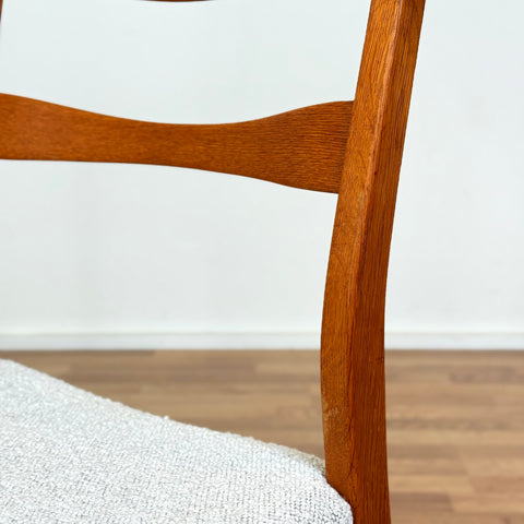 Set of 4 dining chairs in solid oak, 1950s-60s, Sweden - Beyo Vintage