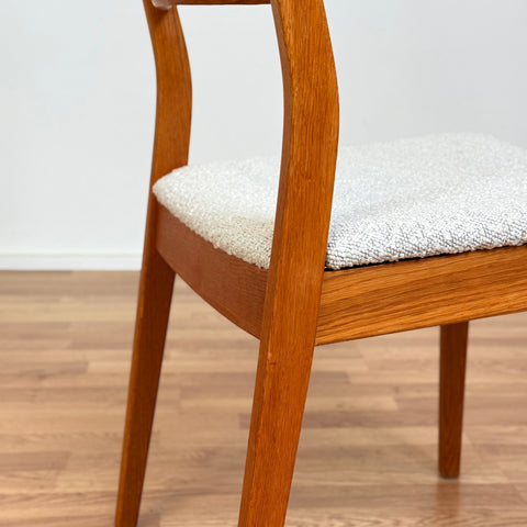 Set of 4 dining chairs in solid oak, 1950s-60s, Sweden - Beyo Vintage