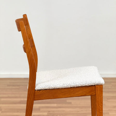 Set of 4 dining chairs in solid oak, 1950s-60s, Sweden - Beyo Vintage