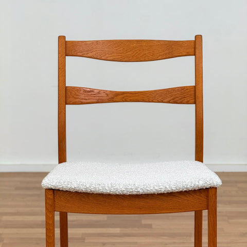 Set of 4 dining chairs in solid oak, 1950s-60s, Sweden - Beyo Vintage