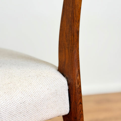 Set of 4 dining chairs in solid rosewood by Arne Wahl Iversen, 1950s-60s, Denmark - Beyo Vintage