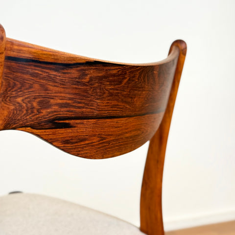 Set of 4 dining chairs in solid rosewood by Arne Wahl Iversen, 1950s-60s, Denmark - Beyo Vintage