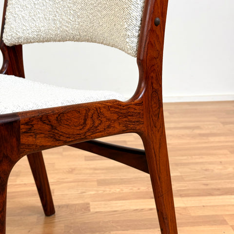 Set of 4 dining chairs in solid Santos rosewood, by Eric Buch, 1950s-60s, Denmark - Beyo Vintage