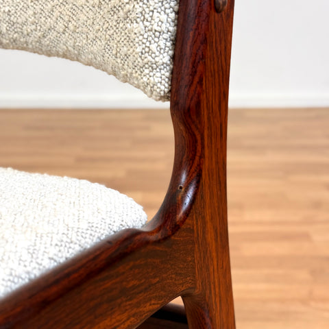 Set of 4 dining chairs in solid Santos rosewood, by Eric Buch, 1950s-60s, Denmark - Beyo Vintage