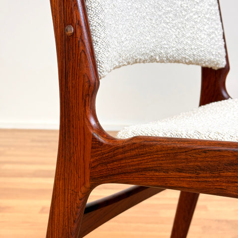 Set of 4 dining chairs in solid Santos rosewood, by Eric Buch, 1950s-60s, Denmark - Beyo Vintage