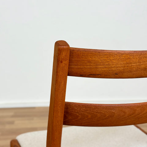 Set of 4 dining chairs in solid teak, 1950s-60s, Sweden - Beyo Vintage
