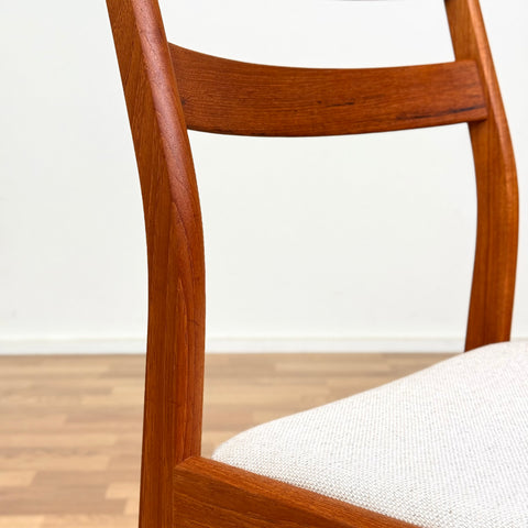 Set of 4 dining chairs in solid teak, 1950s-60s, Sweden - Beyo Vintage