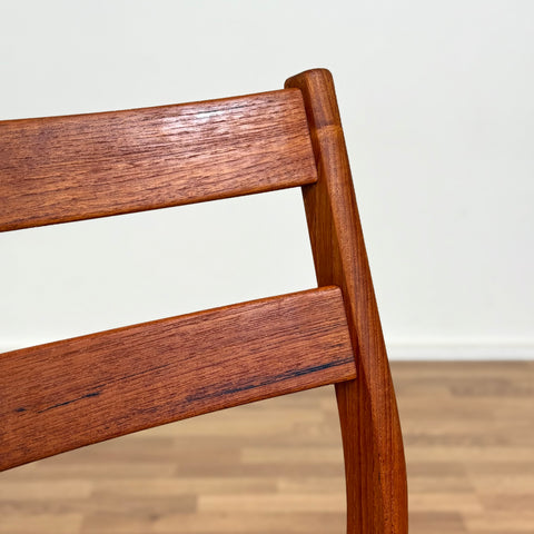Set of 4 dining chairs in solid teak, 1950s-60s, Sweden - Beyo Vintage