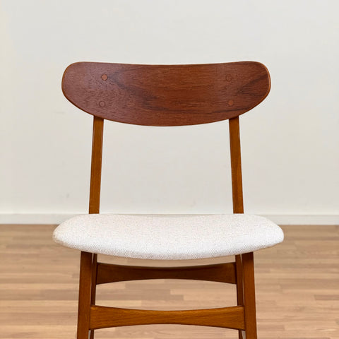 Set of 4 dining chairs in teak and beech, 1960s, Denmark - Beyo Vintage