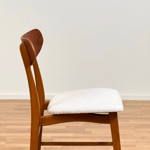 Set of 4 dining chairs in teak and beech, 1960s, Denmark - Beyo Vintage