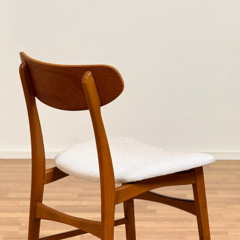 Set of 4 dining chairs in teak and beech, 1960s, Denmark - Beyo Vintage