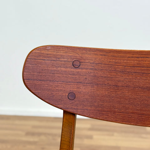 Set of 4 dining chairs in teak and beech, 1960s, Denmark - Beyo Vintage