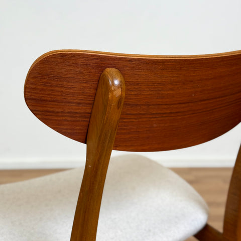 Set of 4 dining chairs in teak and beech, 1960s, Denmark - Beyo Vintage