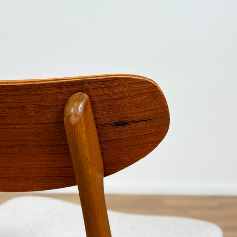 Set of 4 dining chairs in teak and beech, 1960s, Denmark - Beyo Vintage