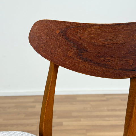 Set of 4 dining chairs in teak and beech, 1960s, Denmark - Beyo Vintage