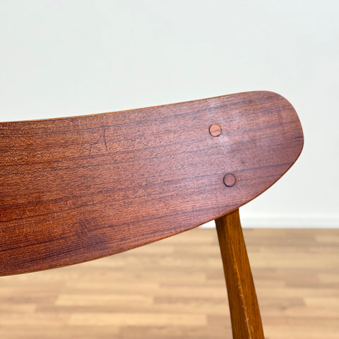 Set of 4 dining chairs in teak and beech, 1960s, Denmark - Beyo Vintage