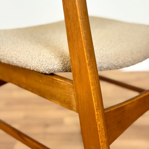 Set of 4 dining chairs in teak and beech, by SAX, 1950s-60s, Denmark