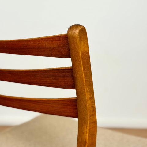 Set of 4 dining chairs in teak and beech, by SAX, 1950s-60s, Denmark