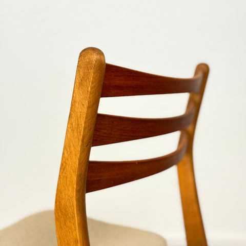 Set of 4 dining chairs in teak and beech, by SAX, 1950s-60s, Denmark