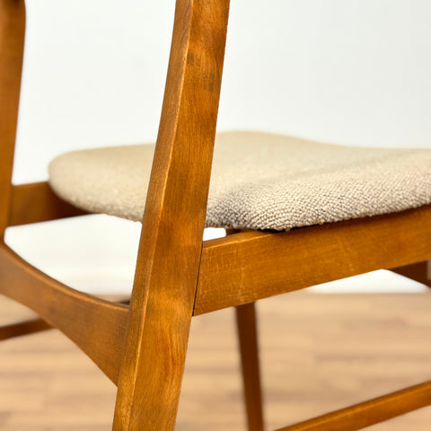Set of 4 dining chairs in teak and beech, by SAX, 1950s-60s, Denmark