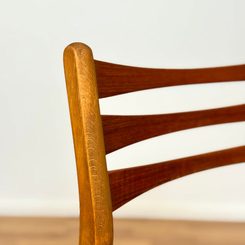 Set of 4 dining chairs in teak and beech, by SAX, 1950s-60s, Denmark
