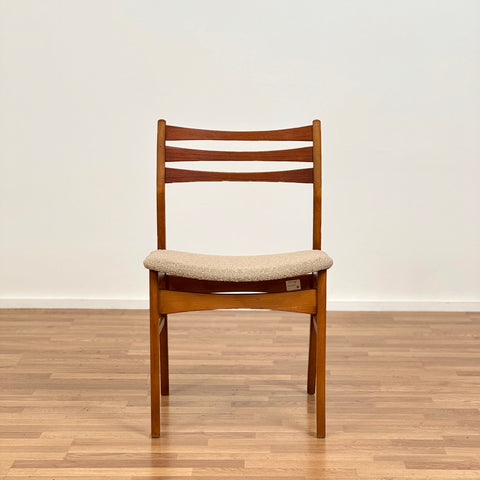 Set of 4 dining chairs in teak and beech, by SAX, 1950s-60s, Denmark