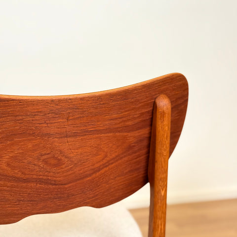 Set of 4 dining chairs in teak and oak, 1950s-60s, Denmark - Beyo Vintage