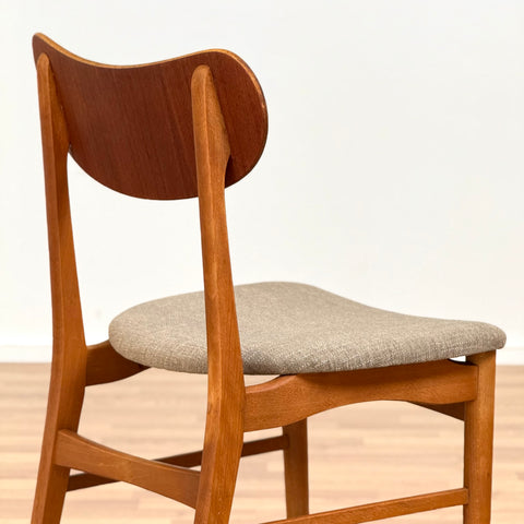 Set of 4 dining chairs in teak & beech, 1950s-60s, Denmark - Beyo Vintage