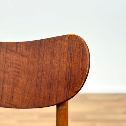 Set of 4 dining chairs in teak & beech, 1950s-60s, Denmark - Beyo Vintage