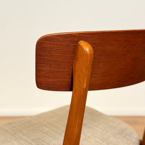 Set of 4 dining chairs in teak & beech, by Farstrup, 1950s-60s, Denmark