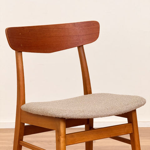 PRICE Set of 4 dining chairs in teak & beech by Findahl, 1950s-60s, Denmark - Beyo Vintage