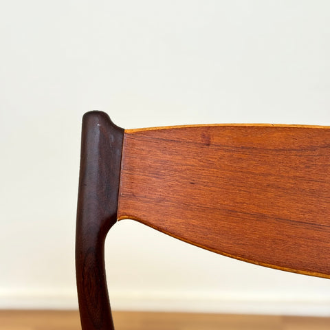 Set of 4 dining chairs in teak by Ærthøj Jensen & Mølholm, 1950s-60s, Denmark