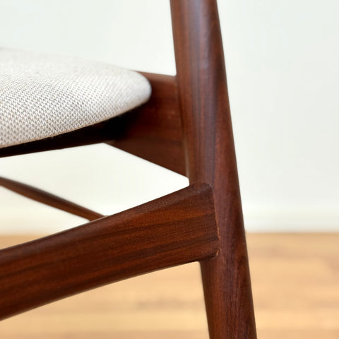 Set of 4 dining chairs in teak by Ærthøj Jensen & Mølholm, 1950s-60s, Denmark
