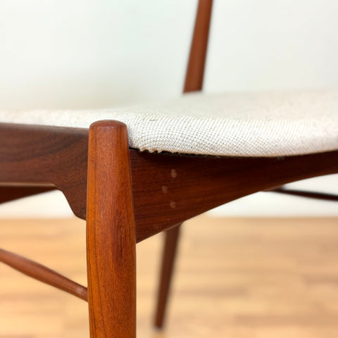 Set of 4 dining chairs in teak by Ærthøj Jensen & Mølholm, 1950s-60s, Denmark