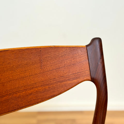 Set of 4 dining chairs in teak by Ærthøj Jensen & Mølholm, 1950s-60s, Denmark