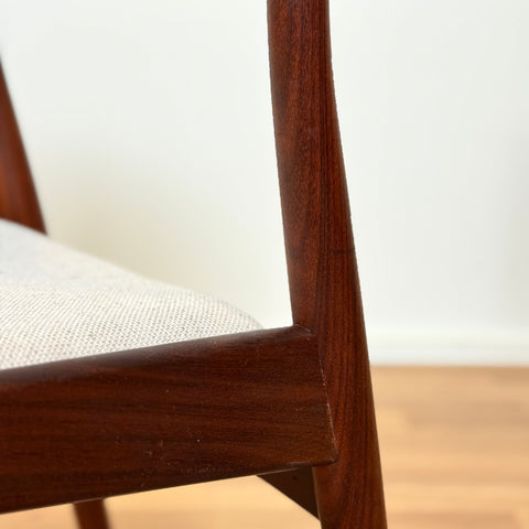 Set of 4 dining chairs in teak by Ærthøj Jensen & Mølholm, 1950s-60s, Denmark