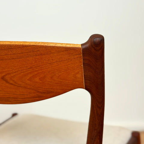 Set of 4 dining chairs in teak by Ærthøj Jensen & Mølholm, 1950s-60s, Denmark