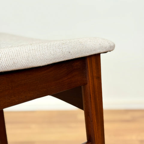 Set of 4 dining chairs in walnut & beech, 1950s-60s, Denmark