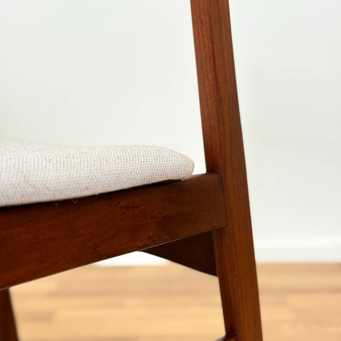 Set of 4 dining chairs in walnut & beech, 1950s-60s, Denmark