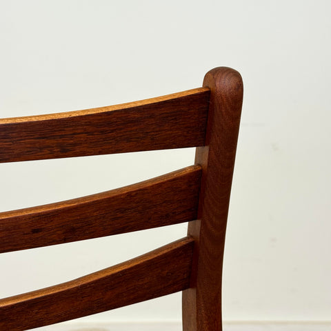 Set of 4 dining chairs in walnut & beech, 1950s-60s, Denmark