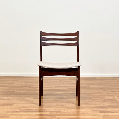 Set of 4 dining chairs in walnut & beech, 1950s-60s, Denmark