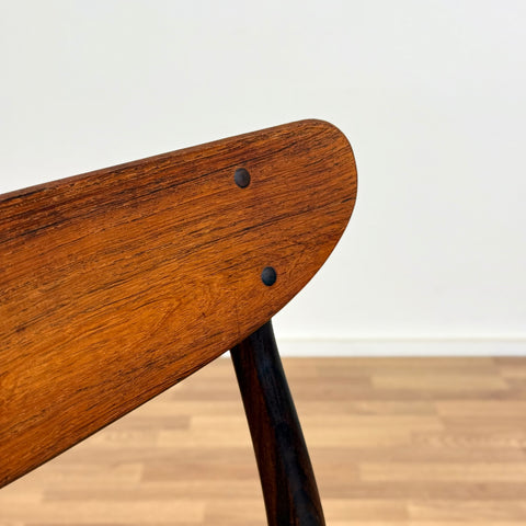 Set of 4 dining chairs made in dark wood, 1950s-60s, Denmark - Beyo Vintage